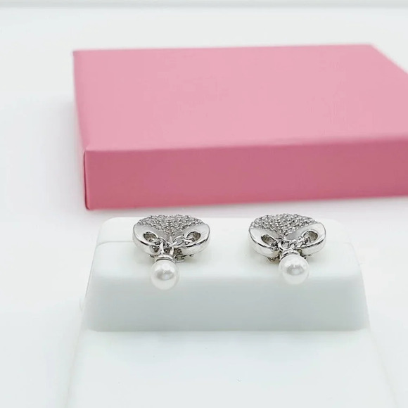 "925 Sterling Silver Cubic Zirconia Earrings, U19254562 - Picture 1 of 11